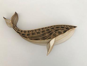 Whale as a mandala mural